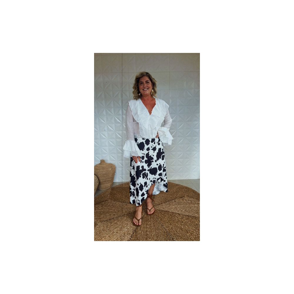 Saia Transpassada Animal Print