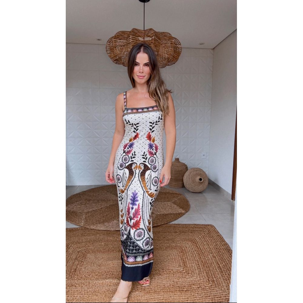 Vestido Midi Tapete De Arara Estampado