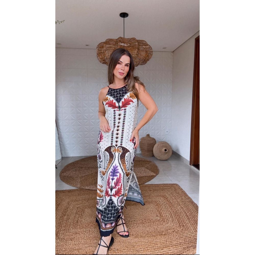 Vestido Midi Tapete De Arara Estampado