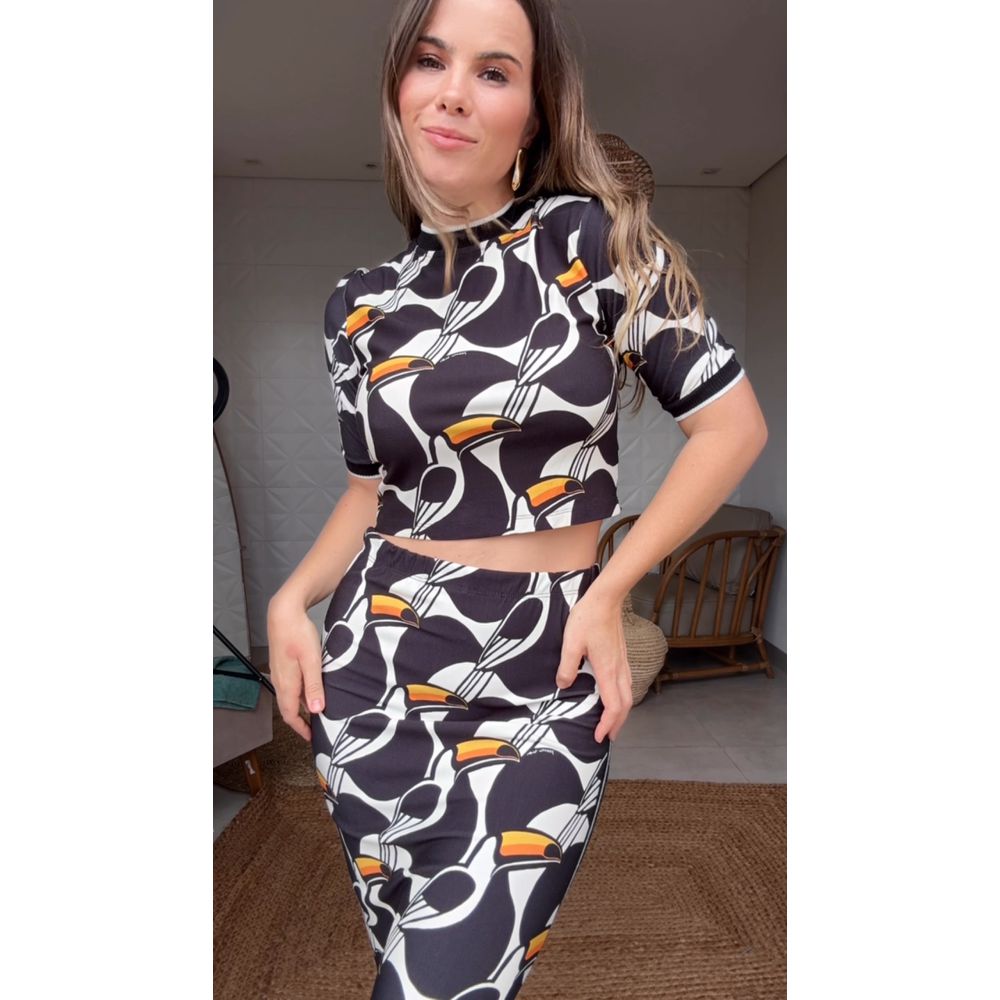 Blusa Retilinea Copatucano Estampado