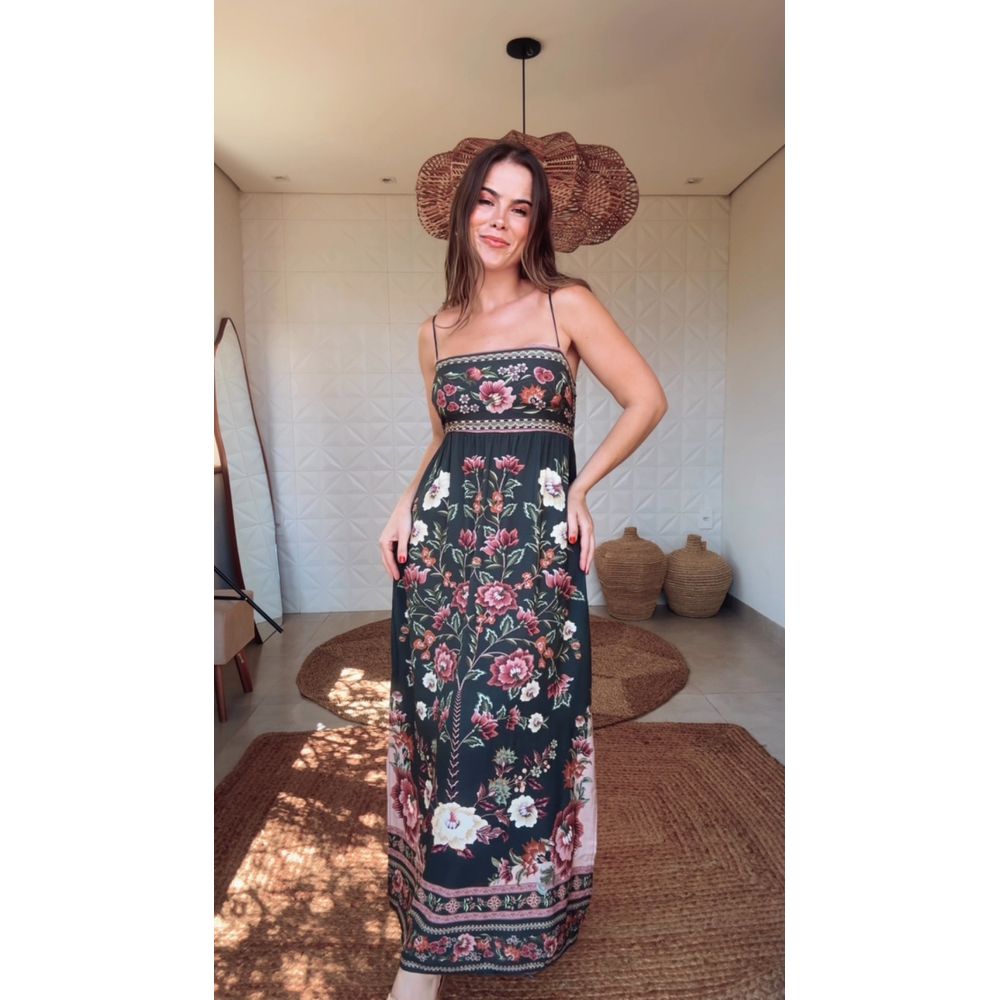 Vestido Cropped Lina Estampado