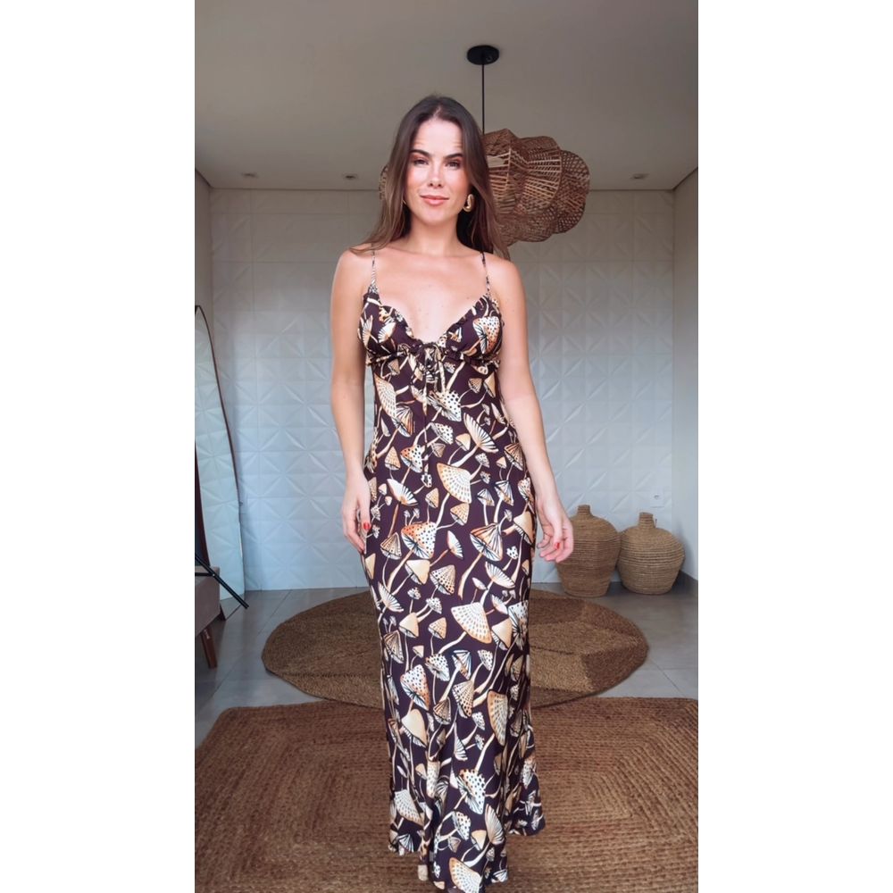 Vestido Cropped Cogu Estampado