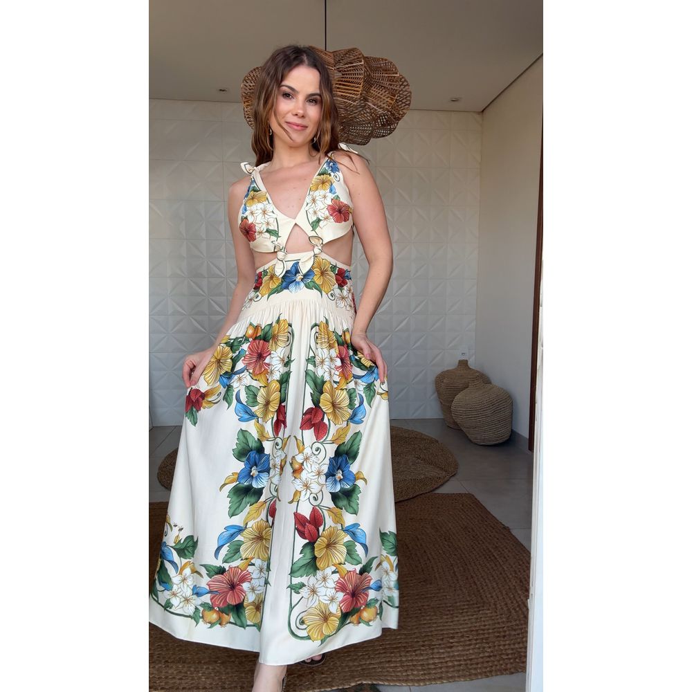 Vestido Longo Tropicalzinho Estampado