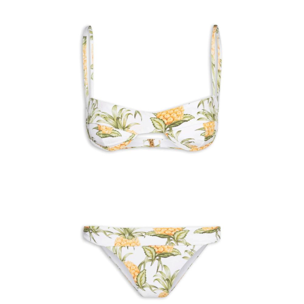 Biquini Meia Taça Suco De Abacaxi Estampado
