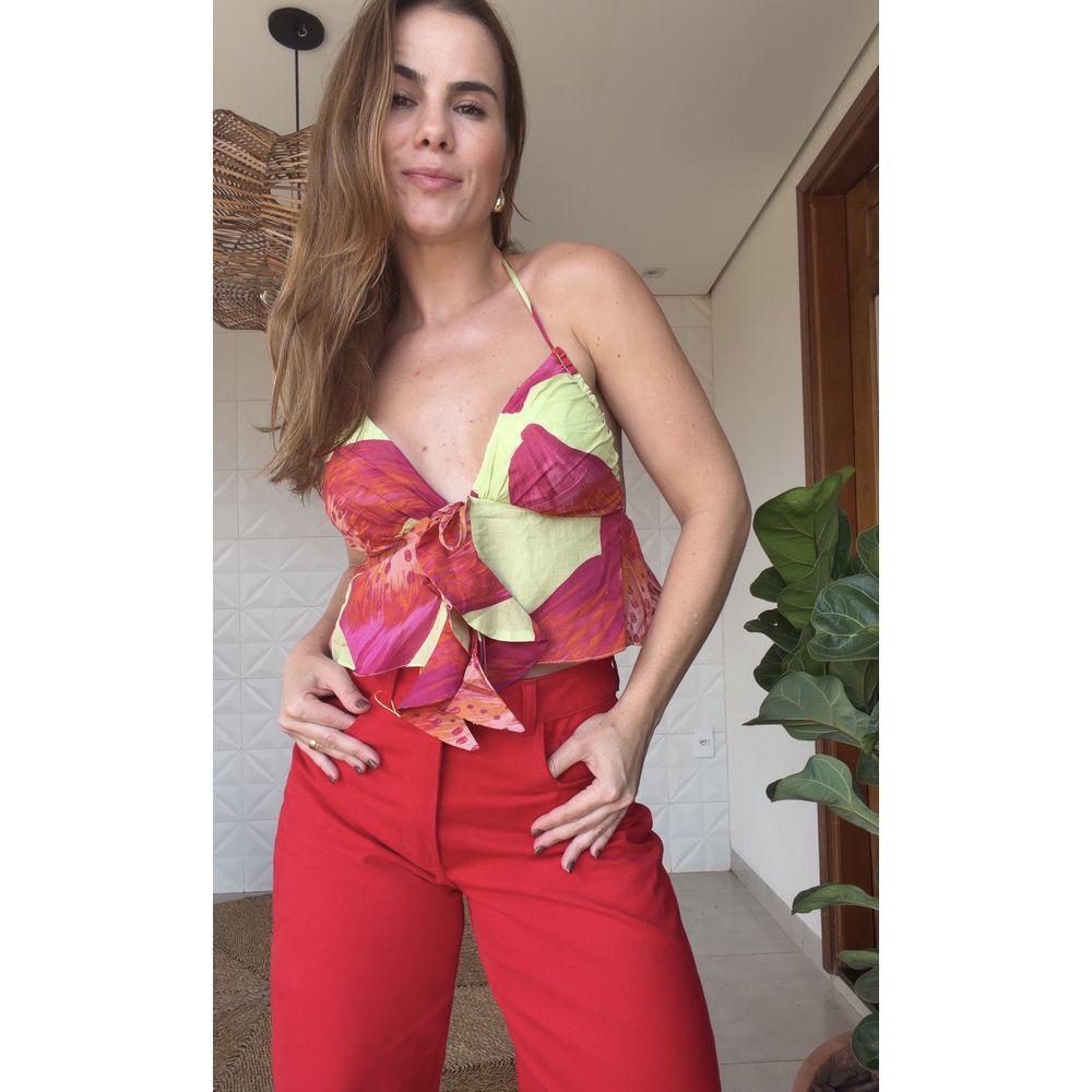 Blusa Lirio Tropical Estampado