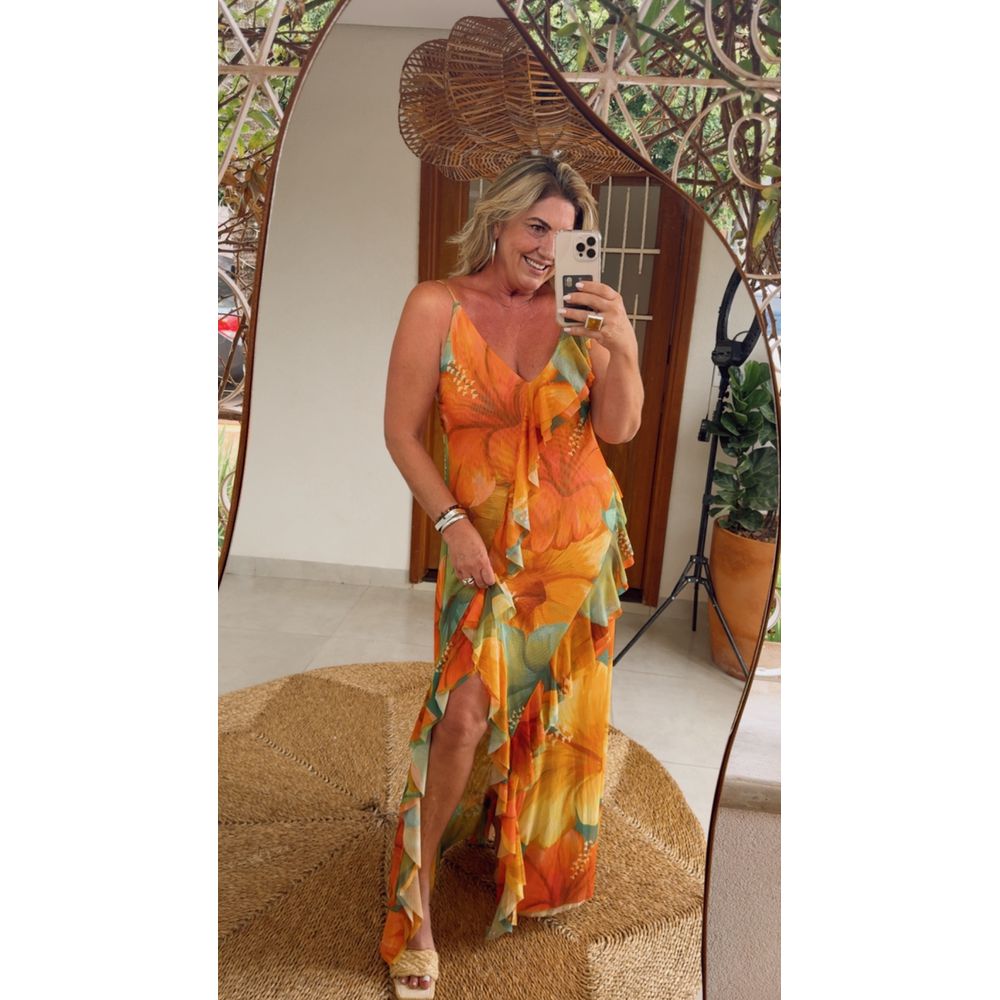 Vestido Tule Thalia Estampado