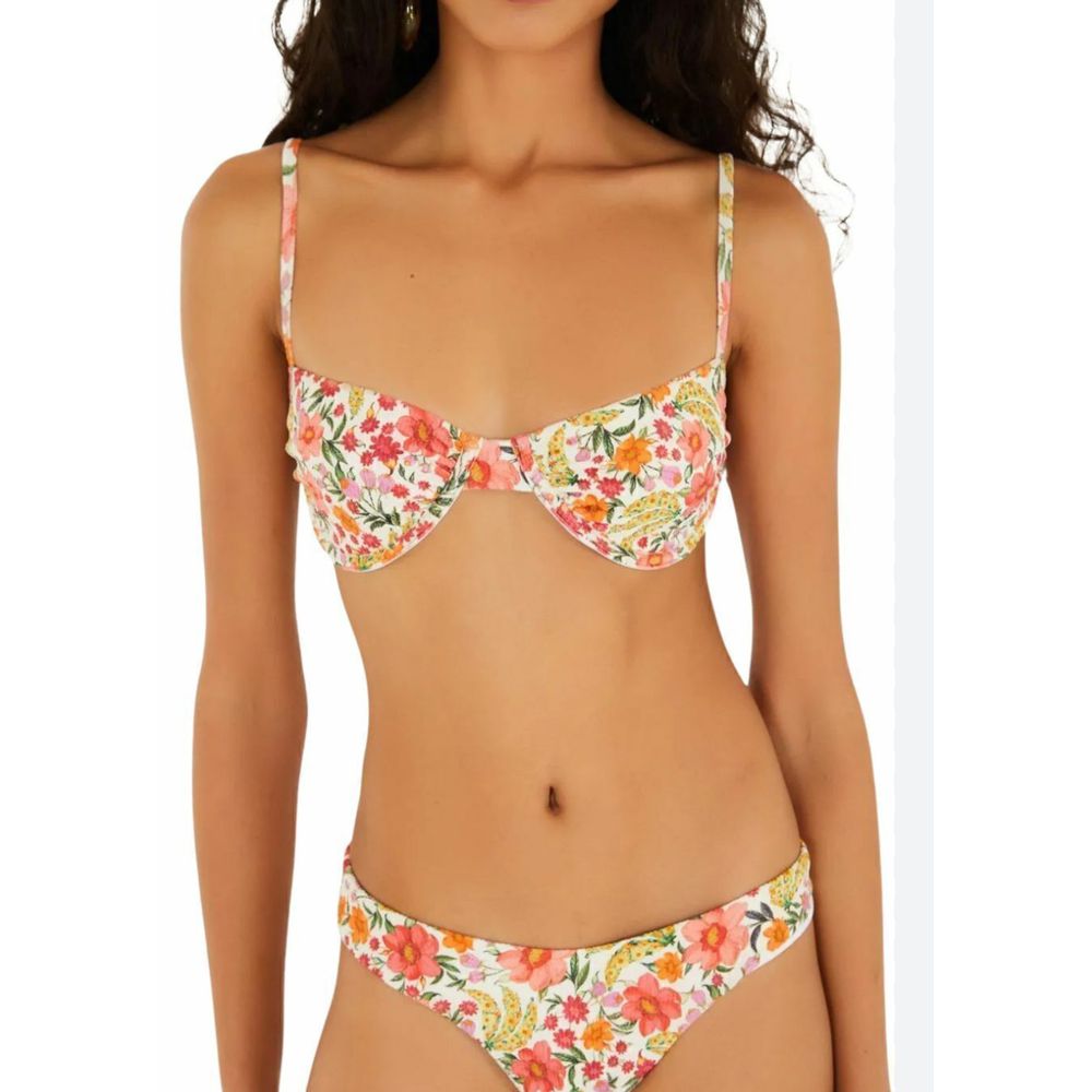 Biquini Meia Taça Banana Flor Estampado