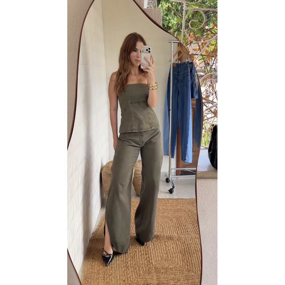 Calça Balloon Contour Verde