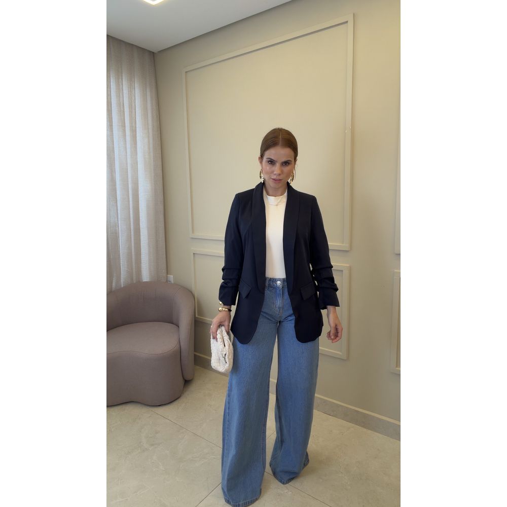 Blazer Jordana Azul Marinho