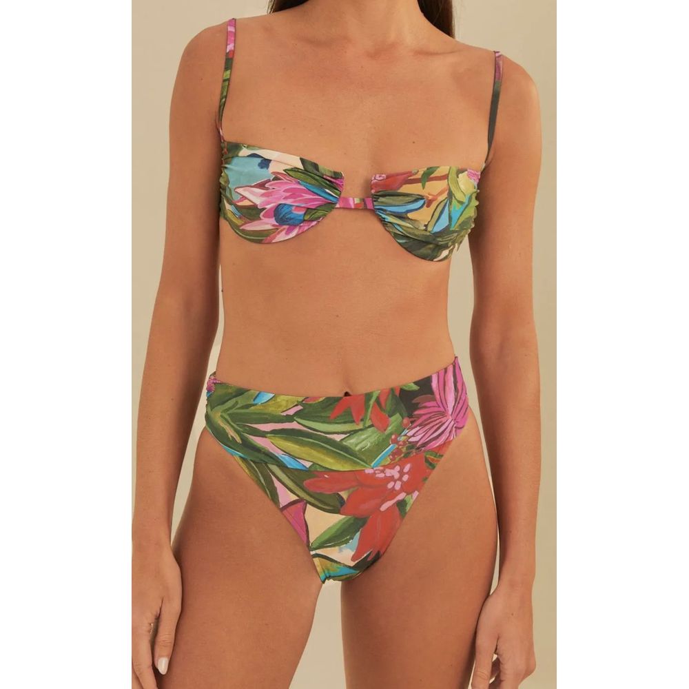 Biquini Meia Taça Jardim De Sonho Estampado