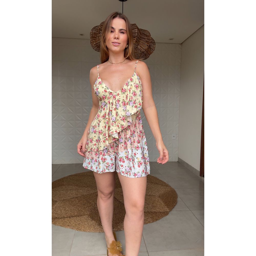 Macaquinho Pacth Buque Romantico Estampado