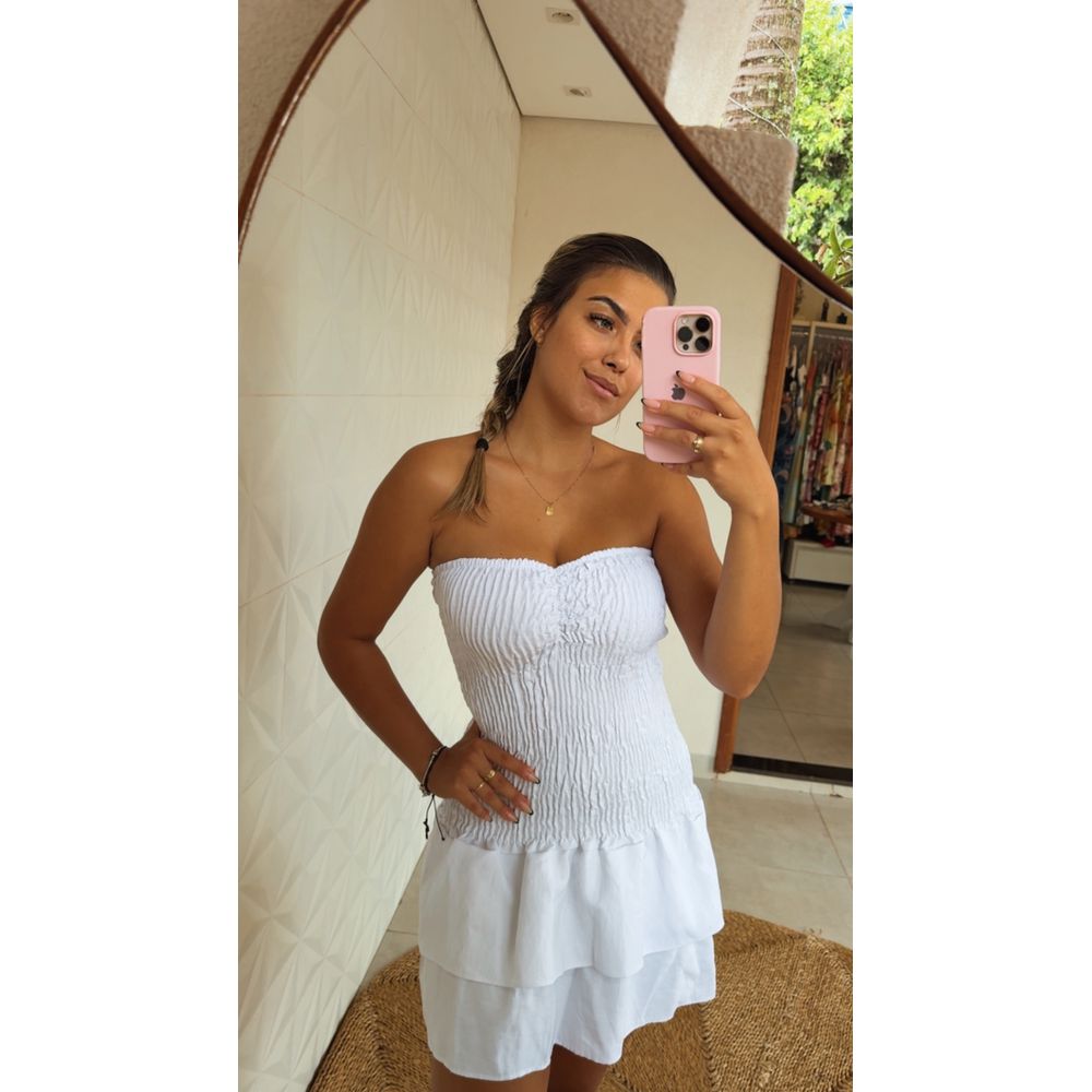 Vestido Curto Isabella Branco