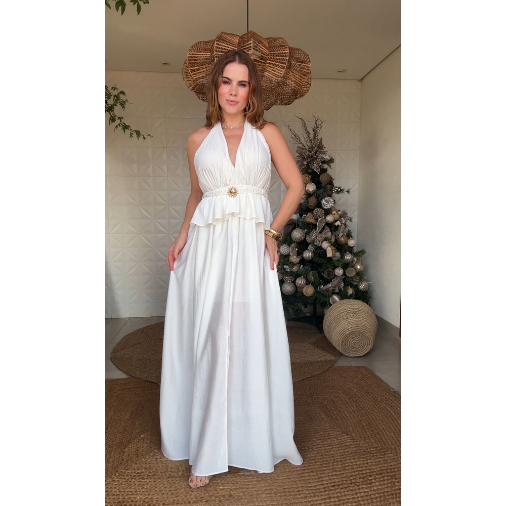 Vestido Flor De Amoreira Branco