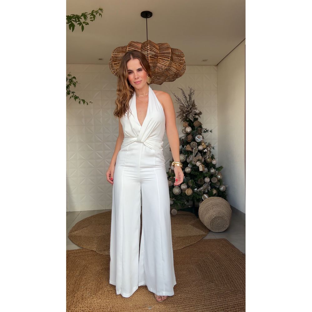 Macacão Frente Única Luiza Branco