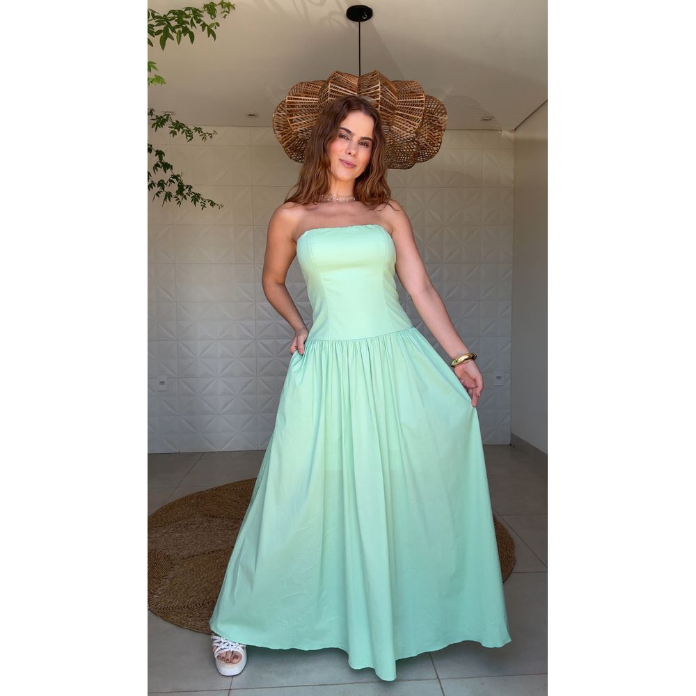 Vestido Geovana Verde Menta
