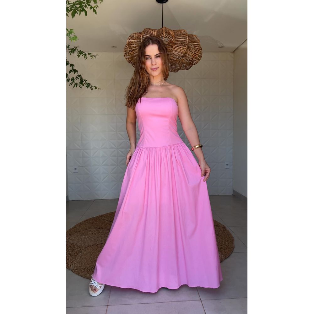 Vestido Geovana Rosa Chiclete