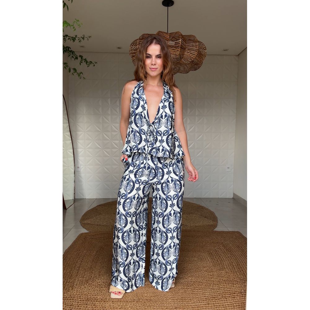 Calça Cavalos Marinhos Estampado