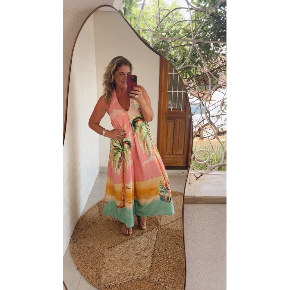 Macacão Coqueirão Estampado