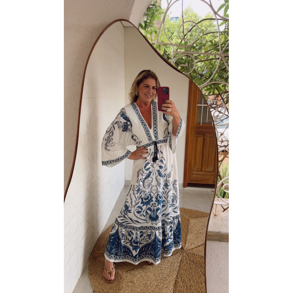 Vestido Midi Nina Estampado