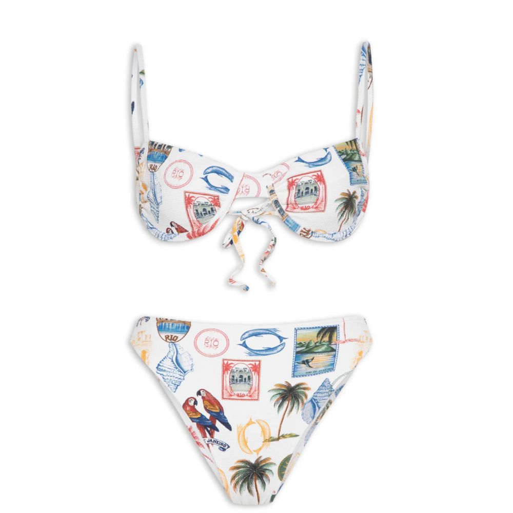 Biquini Hot Pants Tropical Vintage Estampado