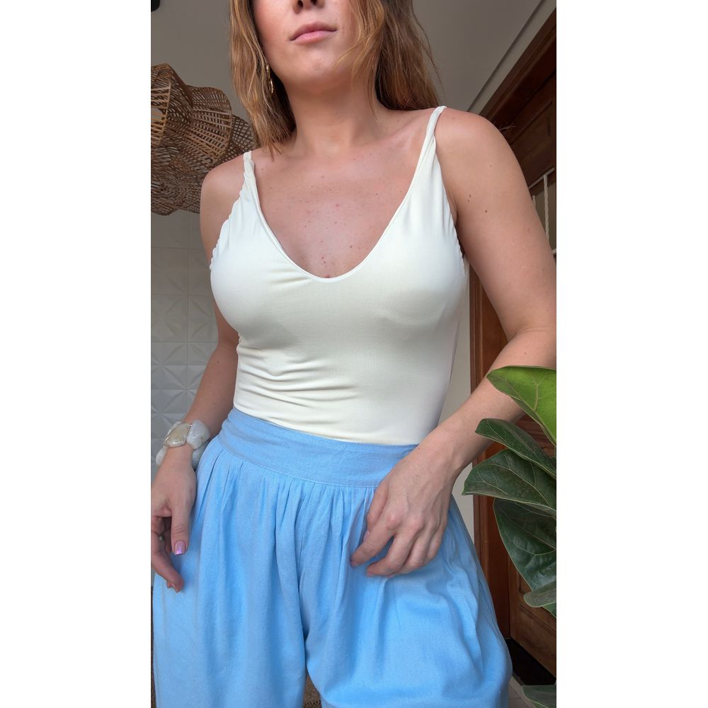 Body Lara Amarelo Mantega