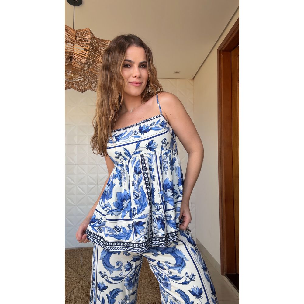Blusa Alcinhas Natália Estampado