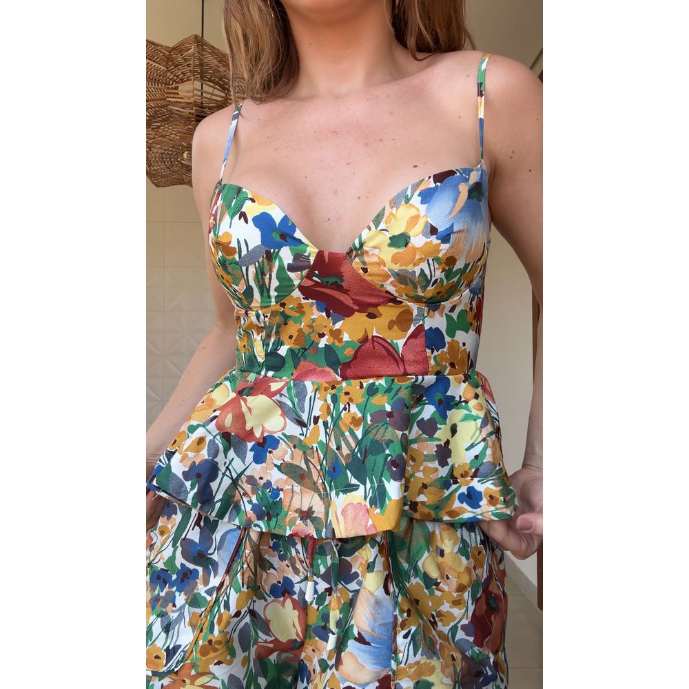 Blusa Camponesa Estampado