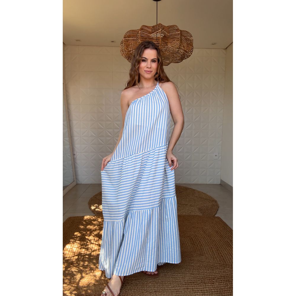 Vestido Listra Burbur Estampado