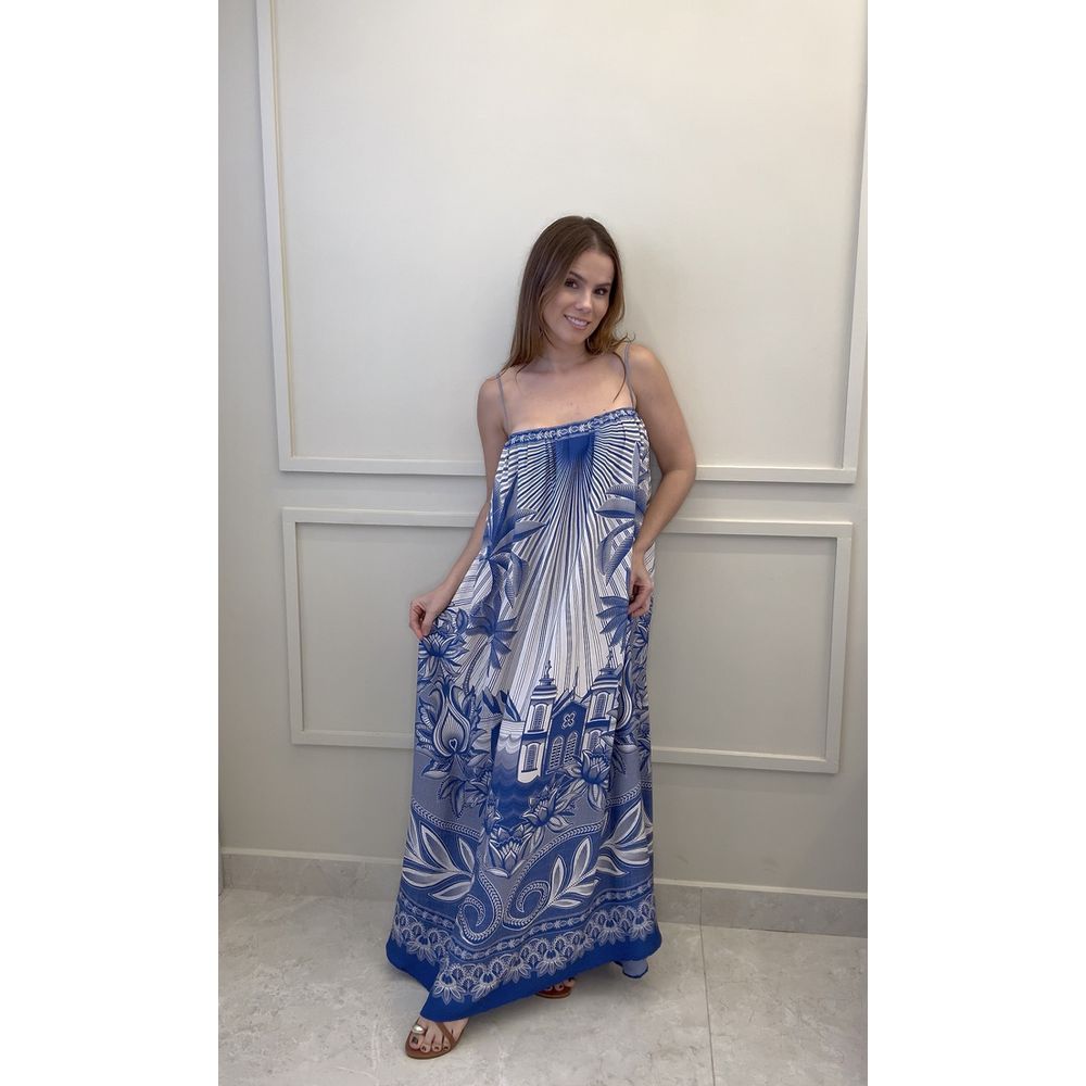 Vestido Longo Afeto Tropical Estampado
