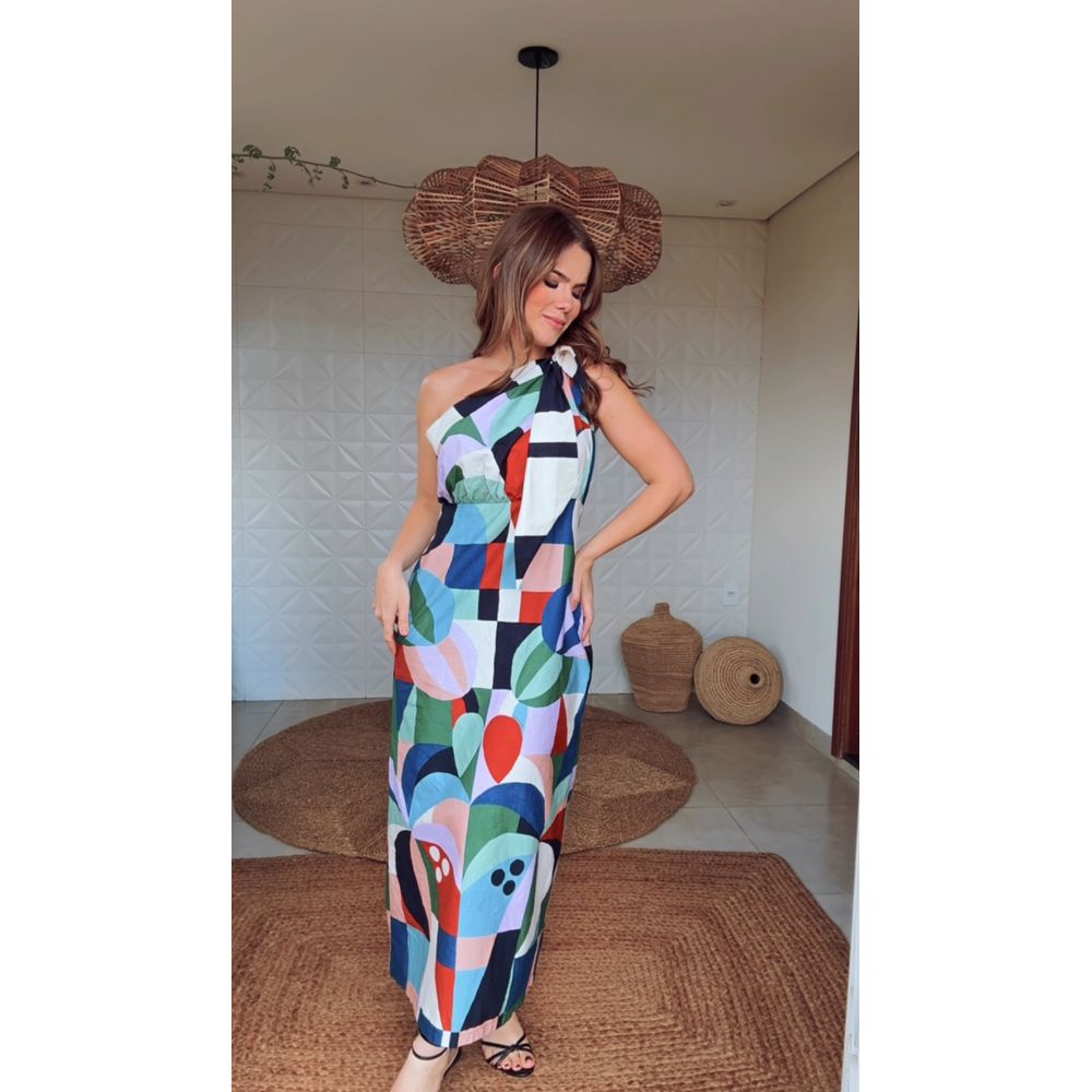 Vestido Recanto Dos Coqueiros Estampado