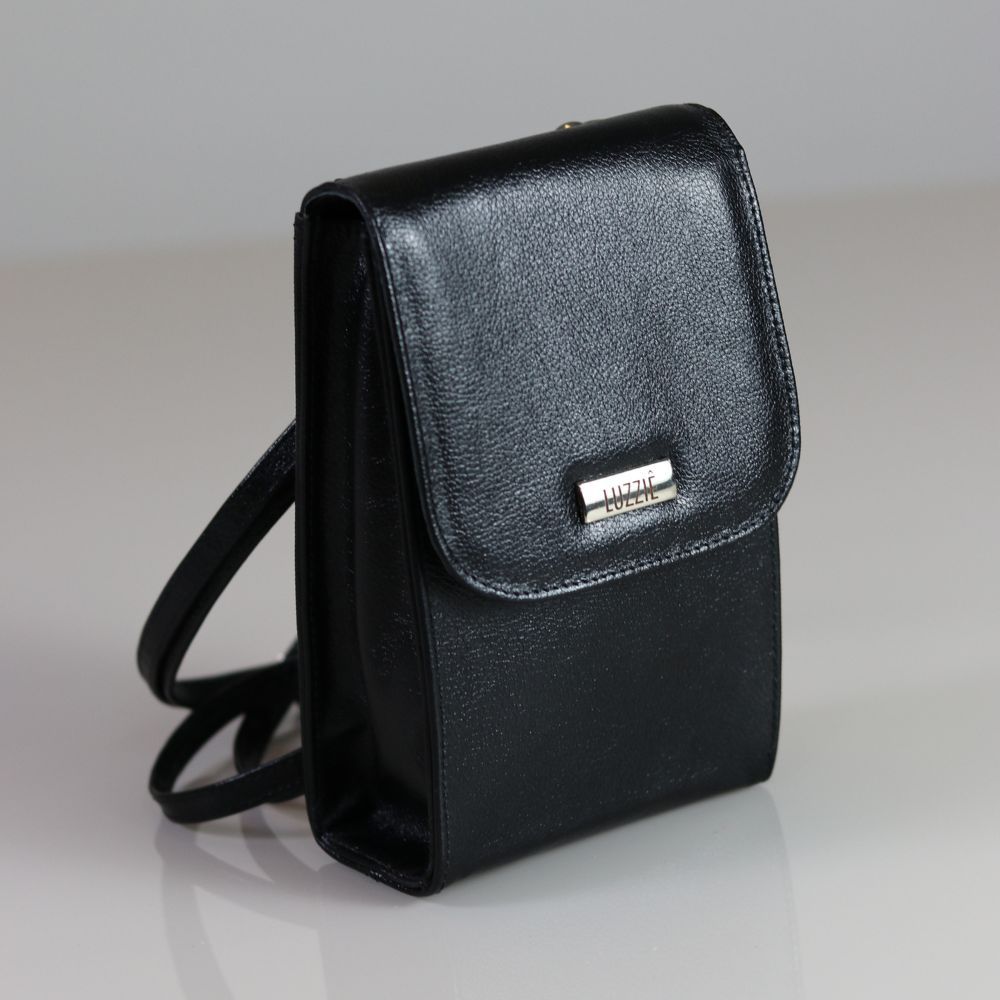 Bolsa Lia Preto - Metal Níquel | Couro Legítimo