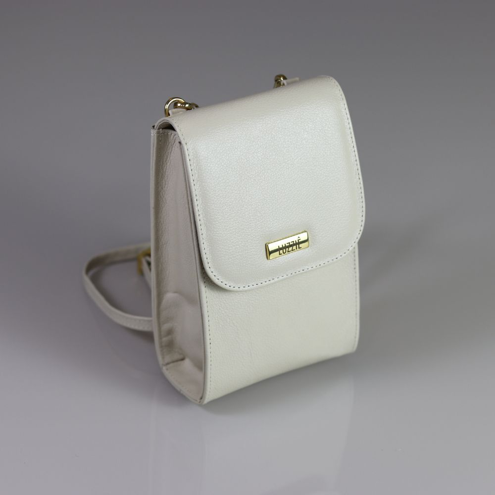 Bolsa Lia Gelo - Metal Ouro | Couro Legítimo