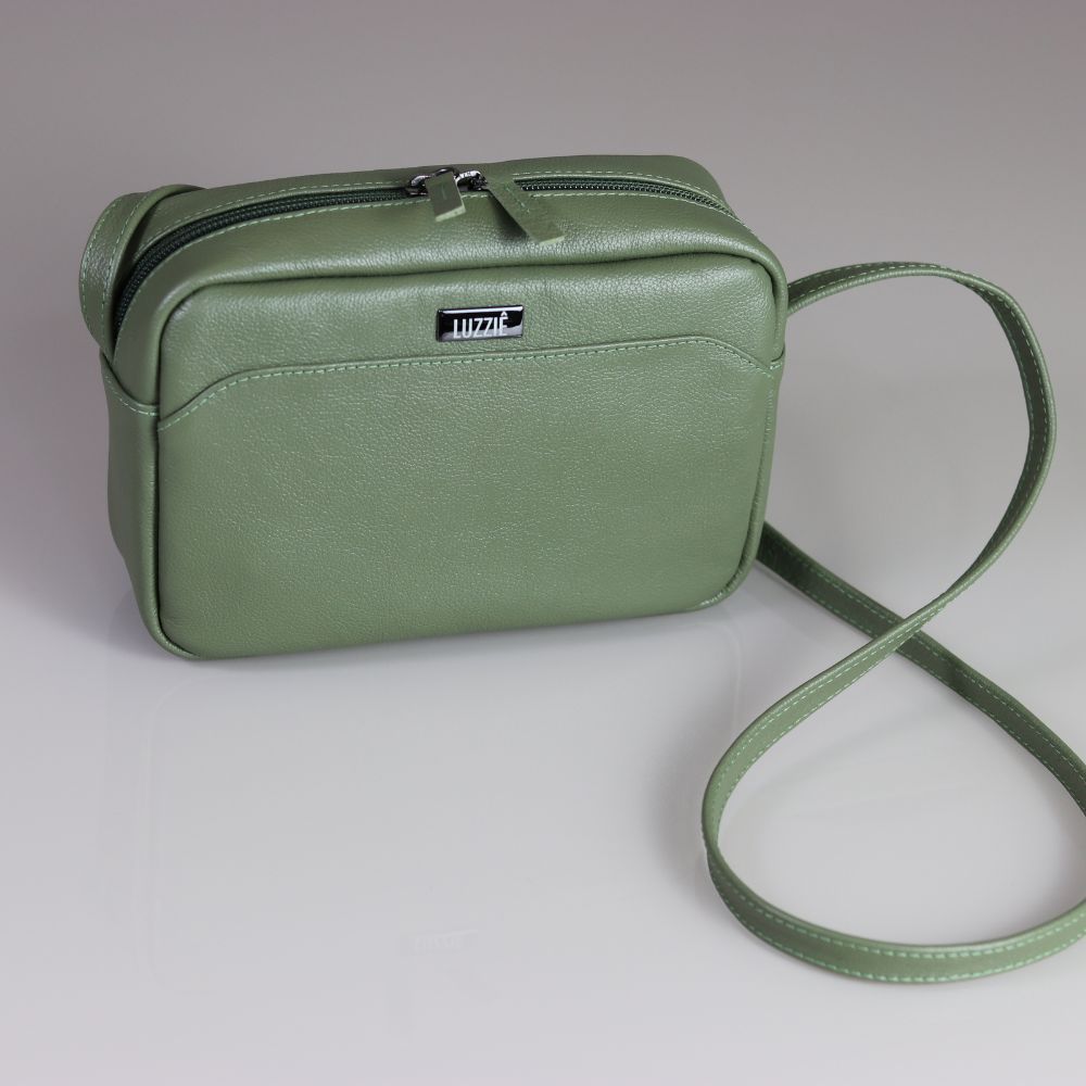 Bolsa Lizi Verde Sálvia | Couro Legítimo
