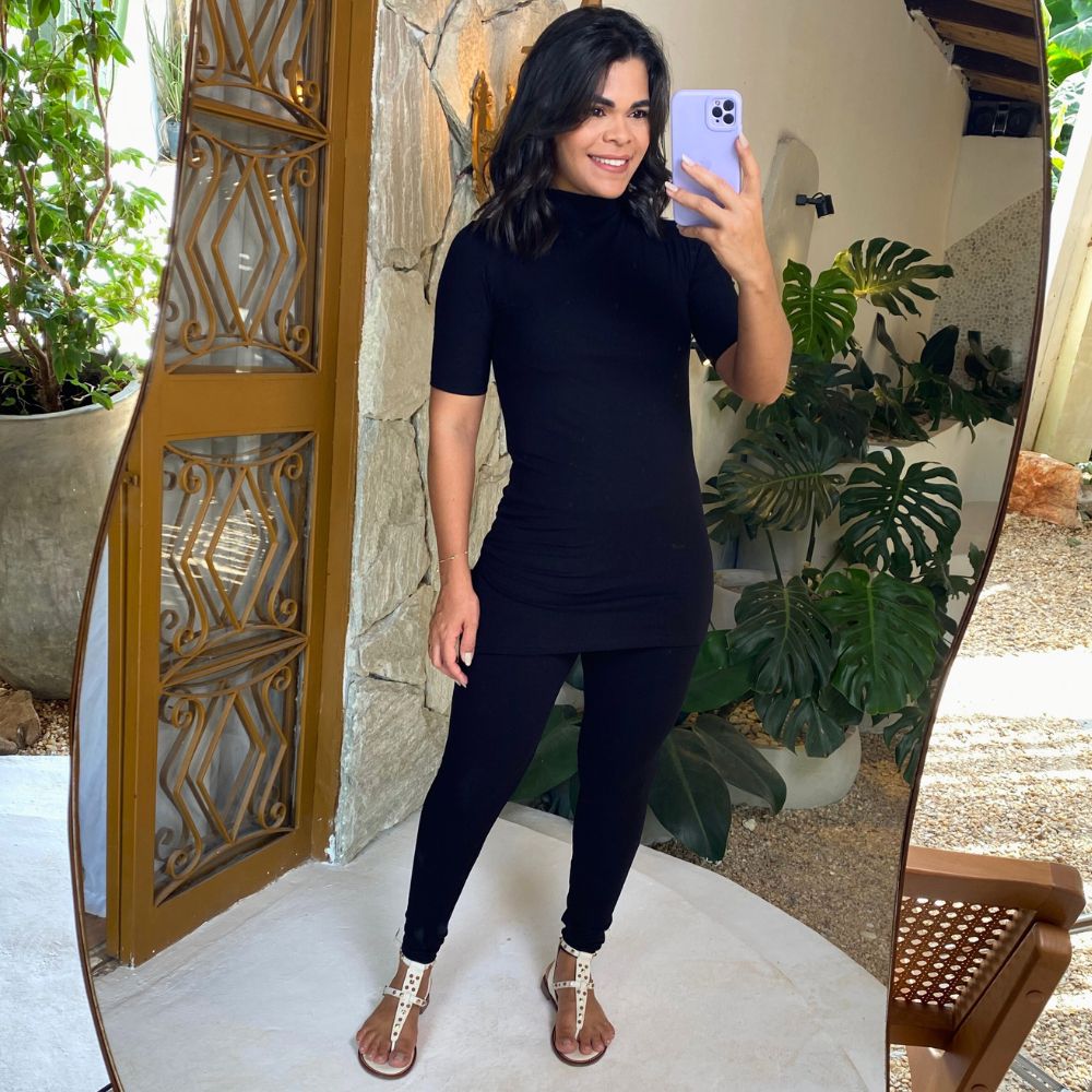 Conjunto alongado preto - Maranata Moda Feminina
