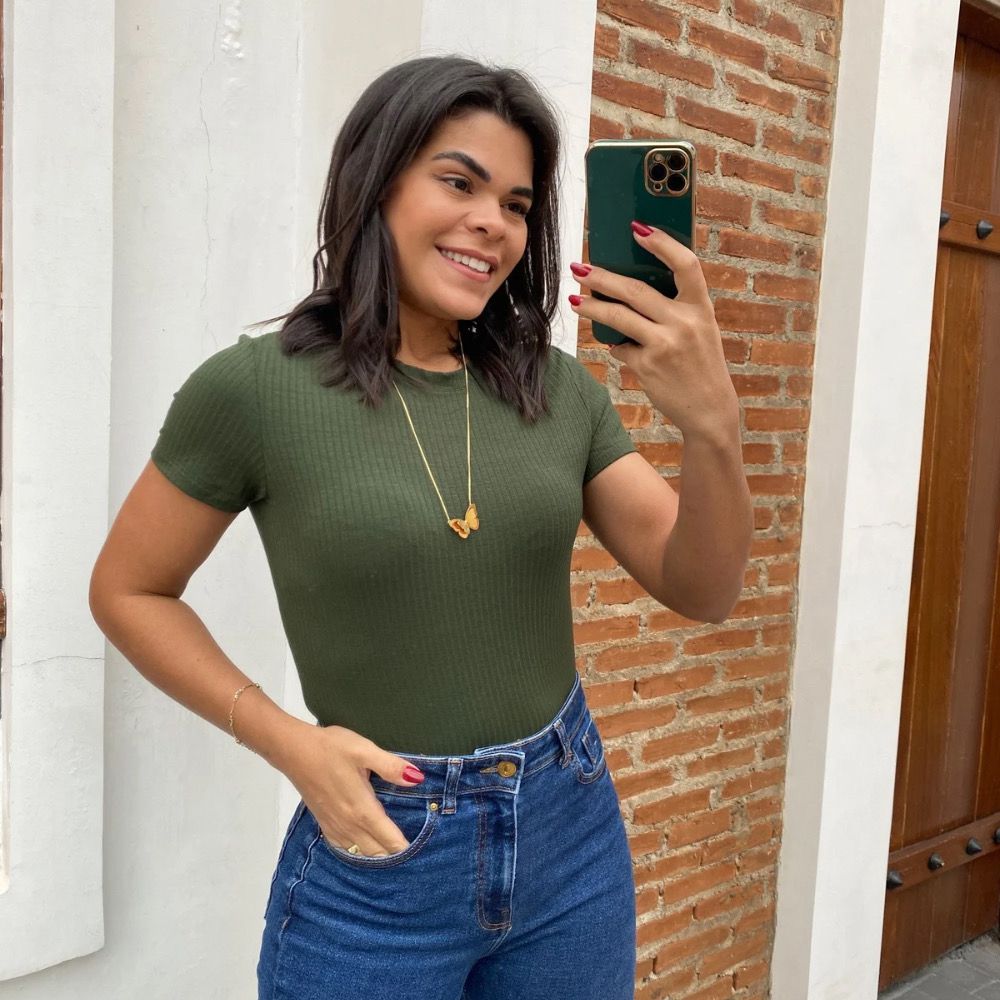Blusa basic verde militar - Maranata Moda Feminina