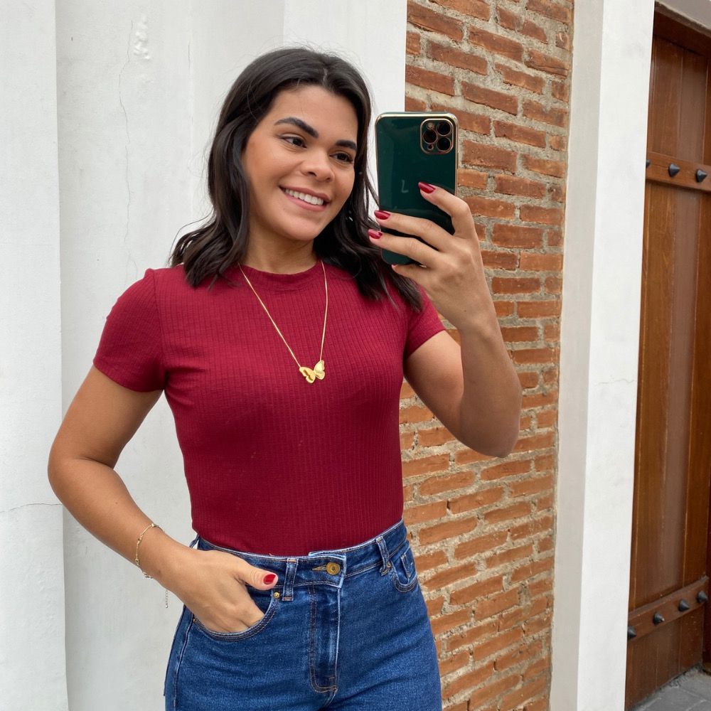 Blusa basic marsala - Maranata Moda Feminina
