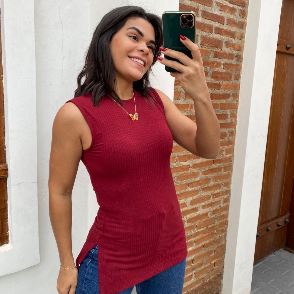 Blusa maxi marsala - Maranata Moda Feminina