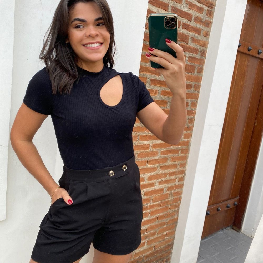 Blusa gota preta - Maranata Moda Feminina