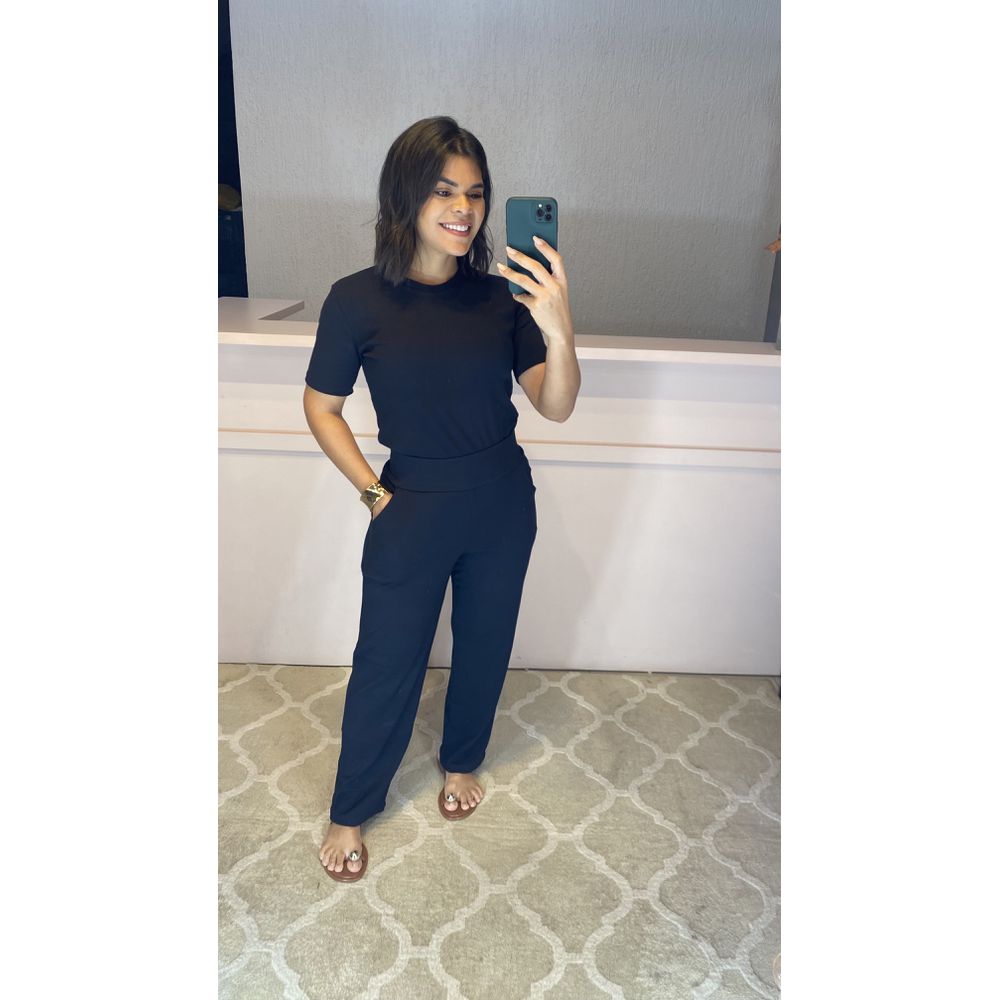 conjunto pantalona preto - Maranata Moda Feminina