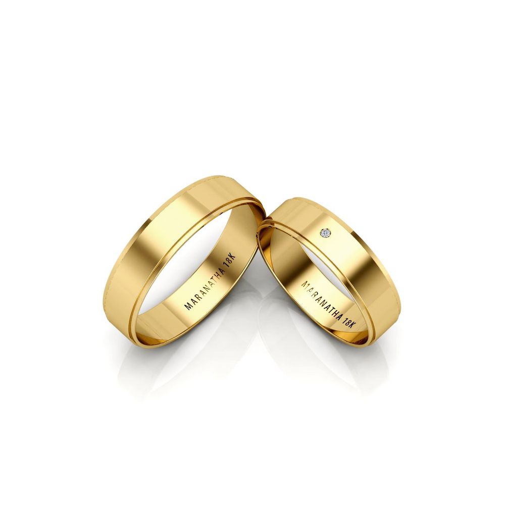 Alianças Em Ouro Modelo Eslovênia 5 Mm Polida Reta...