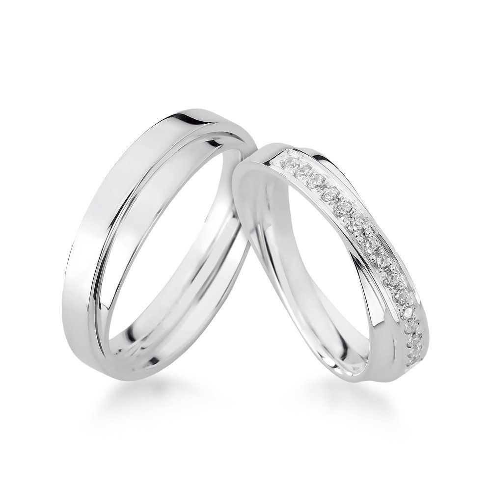 Par de Alianças Em Prata 950 Modelo Leblon 3mm Pol...