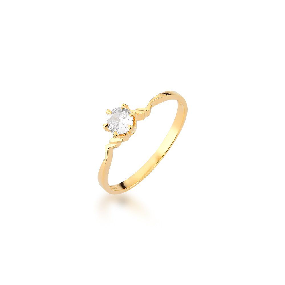 Anel De Noivado Clara Em Ouro 18k