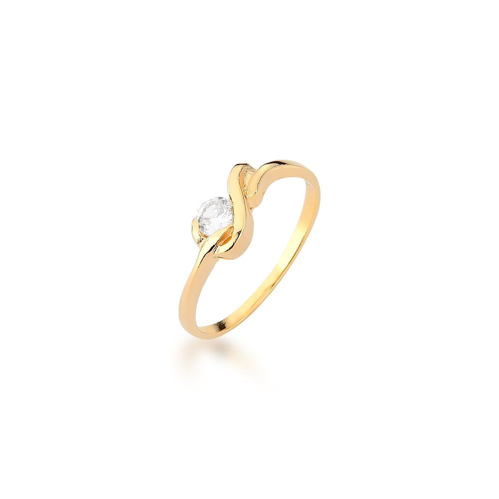 Anel De Noivado Jenifer Em Ouro 18k
