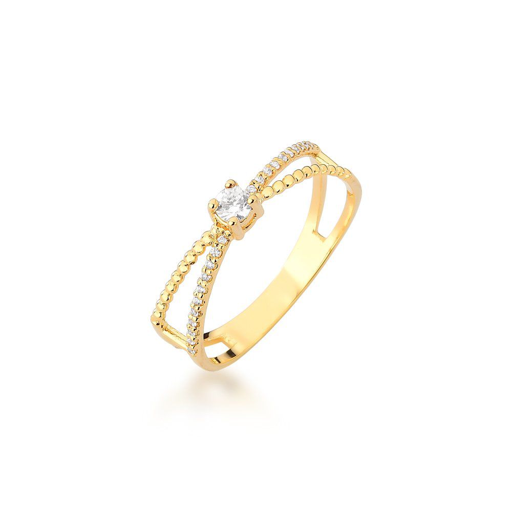 Anel De Noivado Mariana Em Ouro 18k