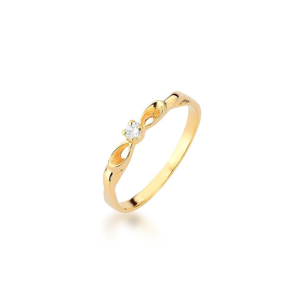 Anel De Noivado Vanessa Em Ouro 18k