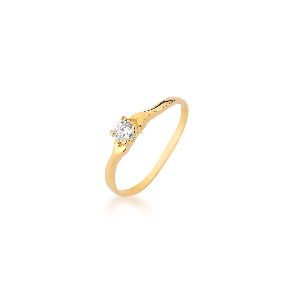 Anel De Noivado Verônica Em Ouro 18k