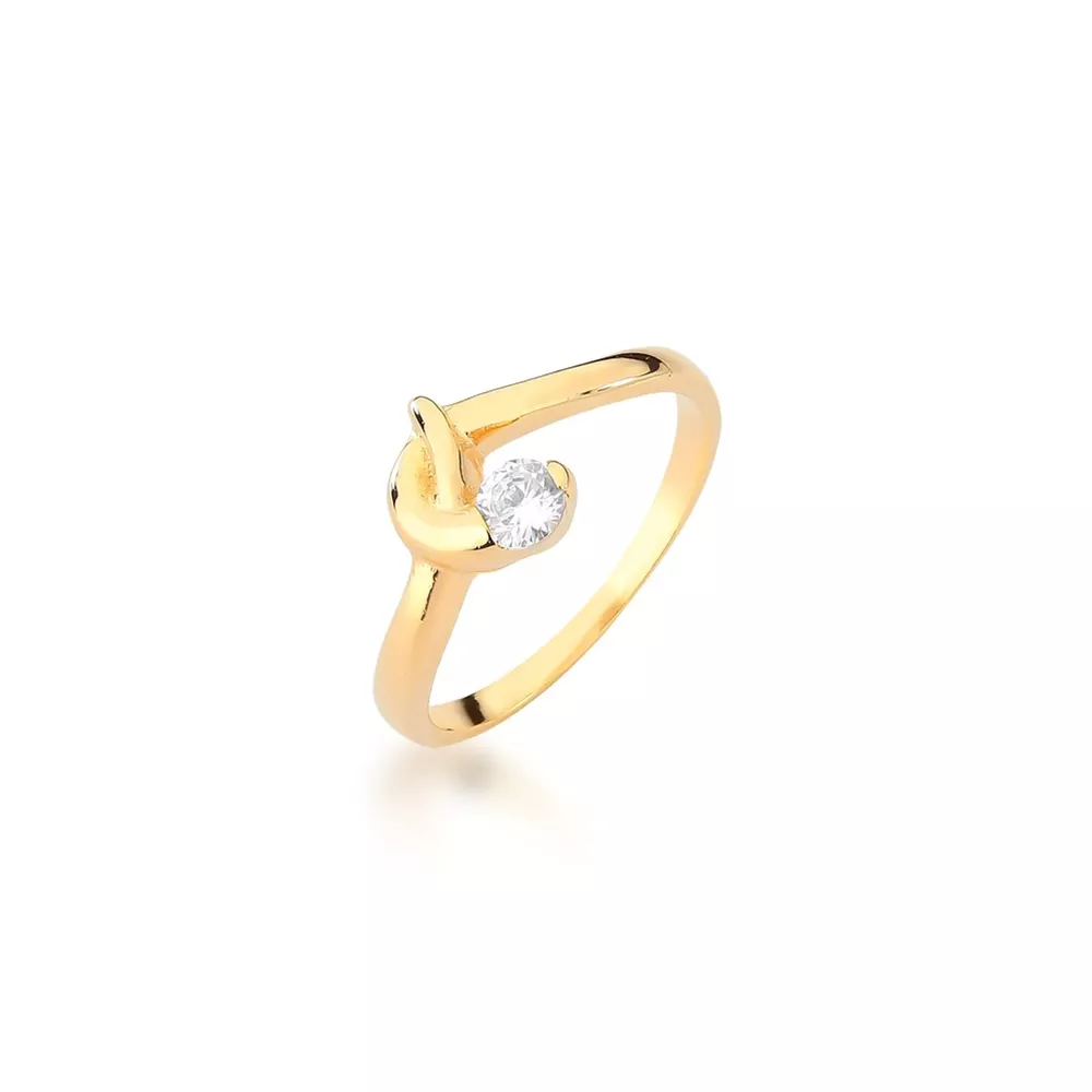 Anel De Noivado Alana Em Ouro 18k
