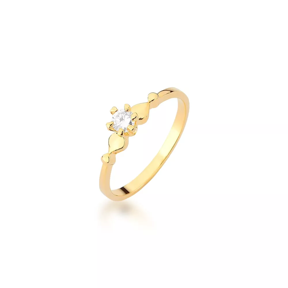 Anel De Noivado Ana Em Ouro 18k