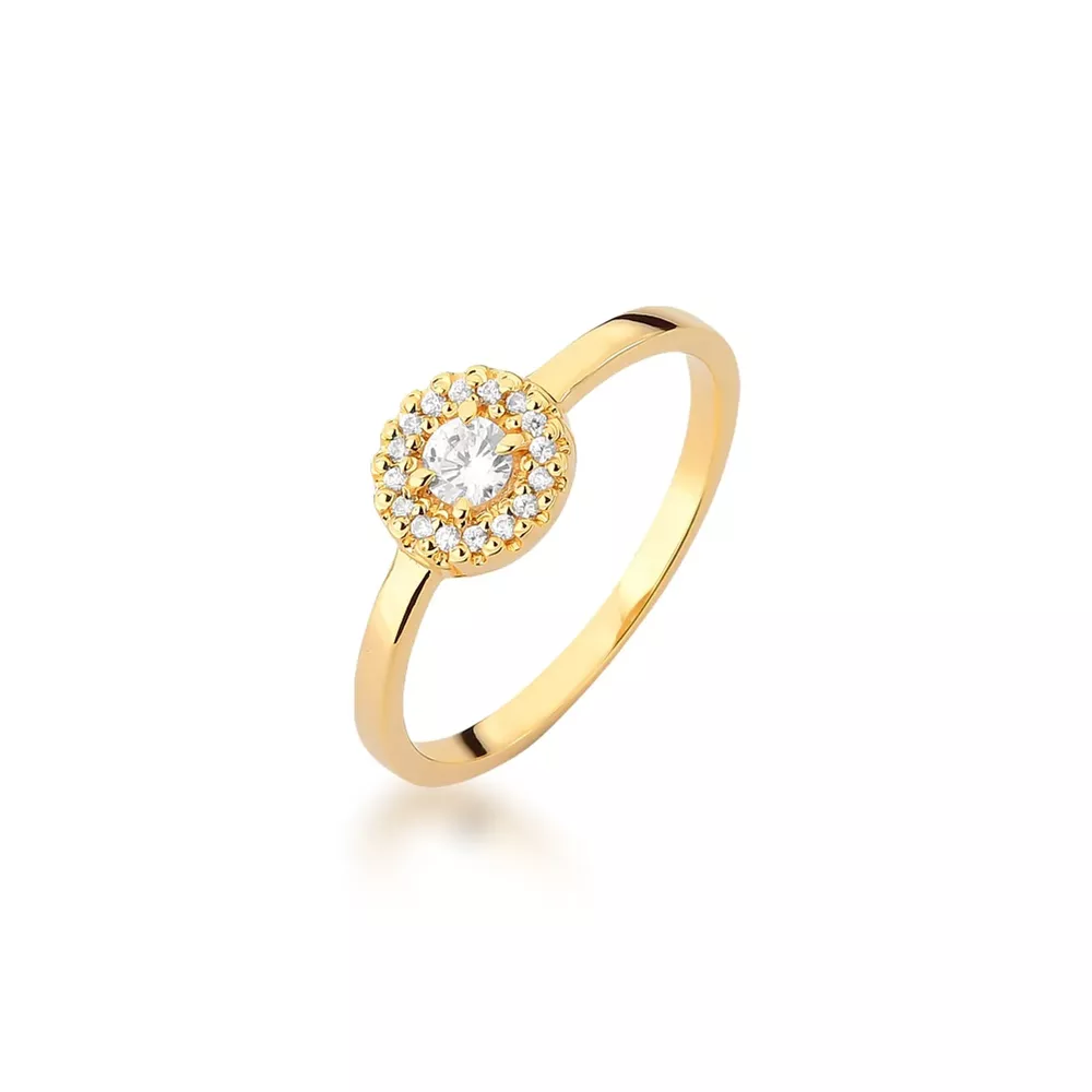 Anel De Noivado Julieta Em Ouro 18k