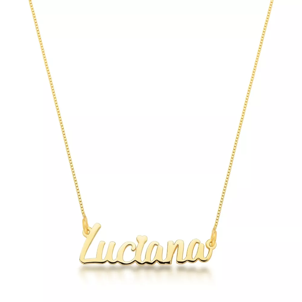 Colar Manuscrito Personalizado Em Ouro